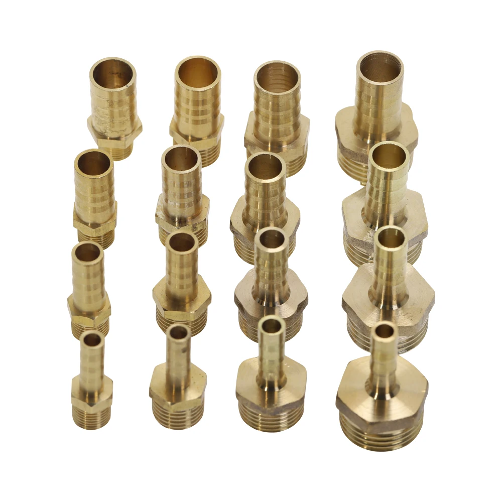 1 шт. латунный фитинг для труб 6 мм 8 10 12 шланг хвостовик 1/8 &quot1/4&quot 3/8 &quot1/2&quot Мужской