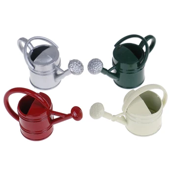 

Tin Metal Dollhouse Miniature Watering Can Dollhouse Decoration White Dollhouse Accessories Classic Baby Toys Handicrafts Model