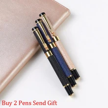 

New Arrival Brand Dragon Crystal Full Metal Roller Ballpoint Pen Office Business Men Signature Pen Buy 2 Send Gift