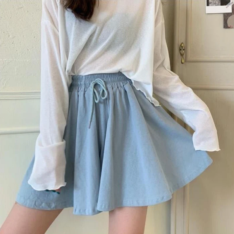 

Юбка-шорты женская, с высокой талией и эластичным поясом