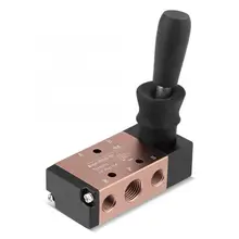 Горячий алюминиевый ручной нажимной клапан ручного управления пневматический воздушный клапан 5 портов 2 позиции 1/4 ручной нажимной клапан