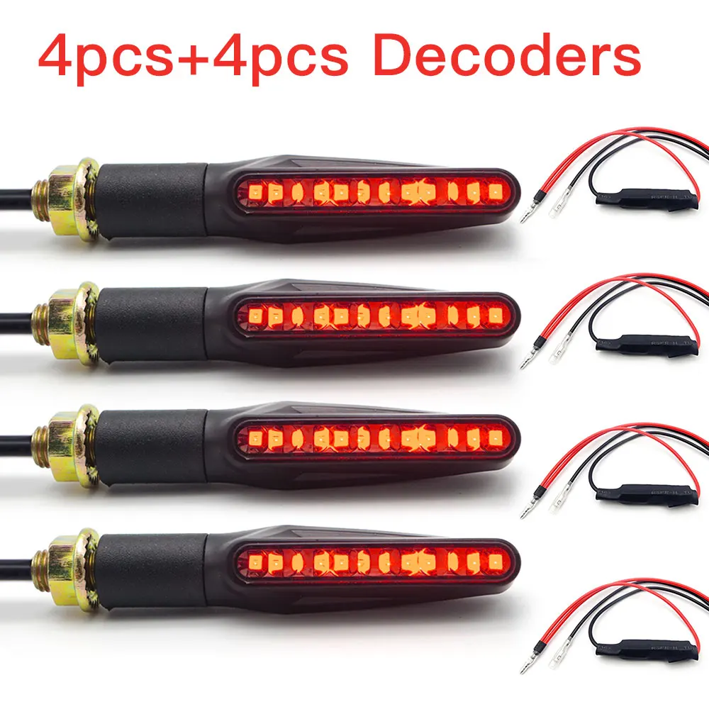 HON-4PCS-000 Для yamaha fz1 suzuki burgman 650 honda cb ktm duke 790 kawasaki kle 500 светодиодный фонарь для мотоцикла, сигнальный сигнал поворота - Цвет: HON-4PCS-000
