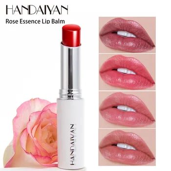 

Natural Rose Essence Matte Lipstick Shimmer Waterproof Lip Stick Long Lasting Moisturizing Lip Moist Lipstick Balm HANDAIYAN