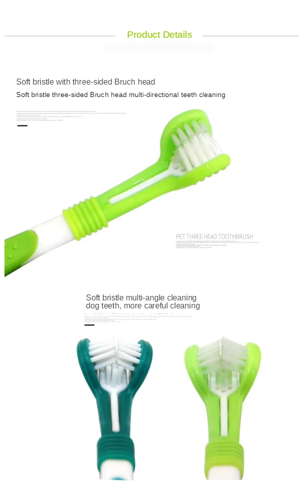 Three Sided Toothbrush for Dogs