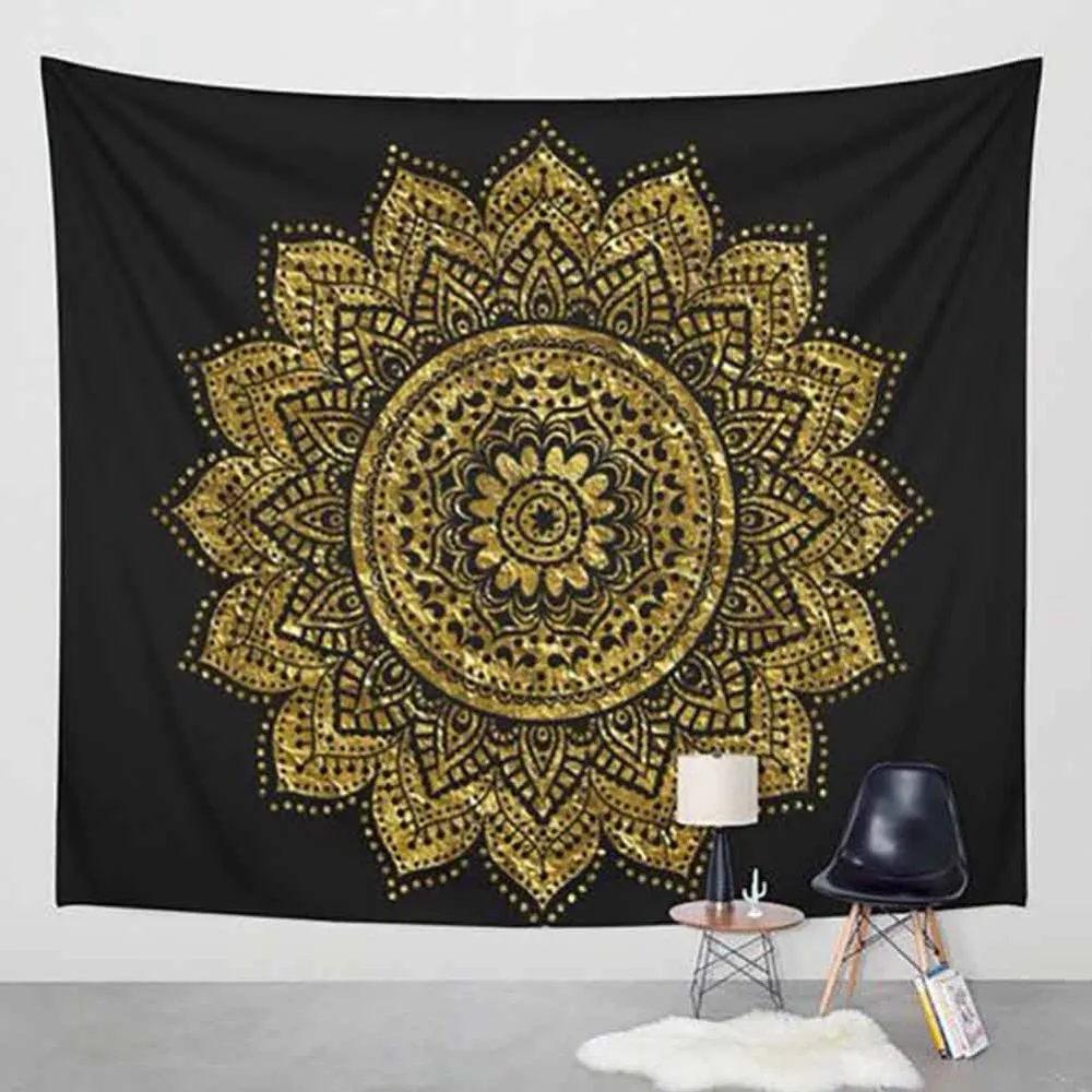 

Wall Hanging Mandala Tapestries Indian Hippie Polyester Fabric Bedspread Picnic Blanket Wall Art Tapestry