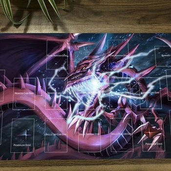 NEW YuGiOh Duel Monsters Osiris the Sky Dragon CCG TCG Card Game Mat Mouse Pad With Zones + Free Bag Gift