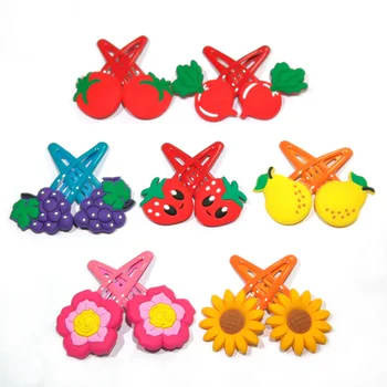 

2pcs/pair Fruits Animals Hair Accessories Hair Clips Hair Bands Cartoon lovely Hairgrips Hairpin Baby Girls Kids Christmas Gifts