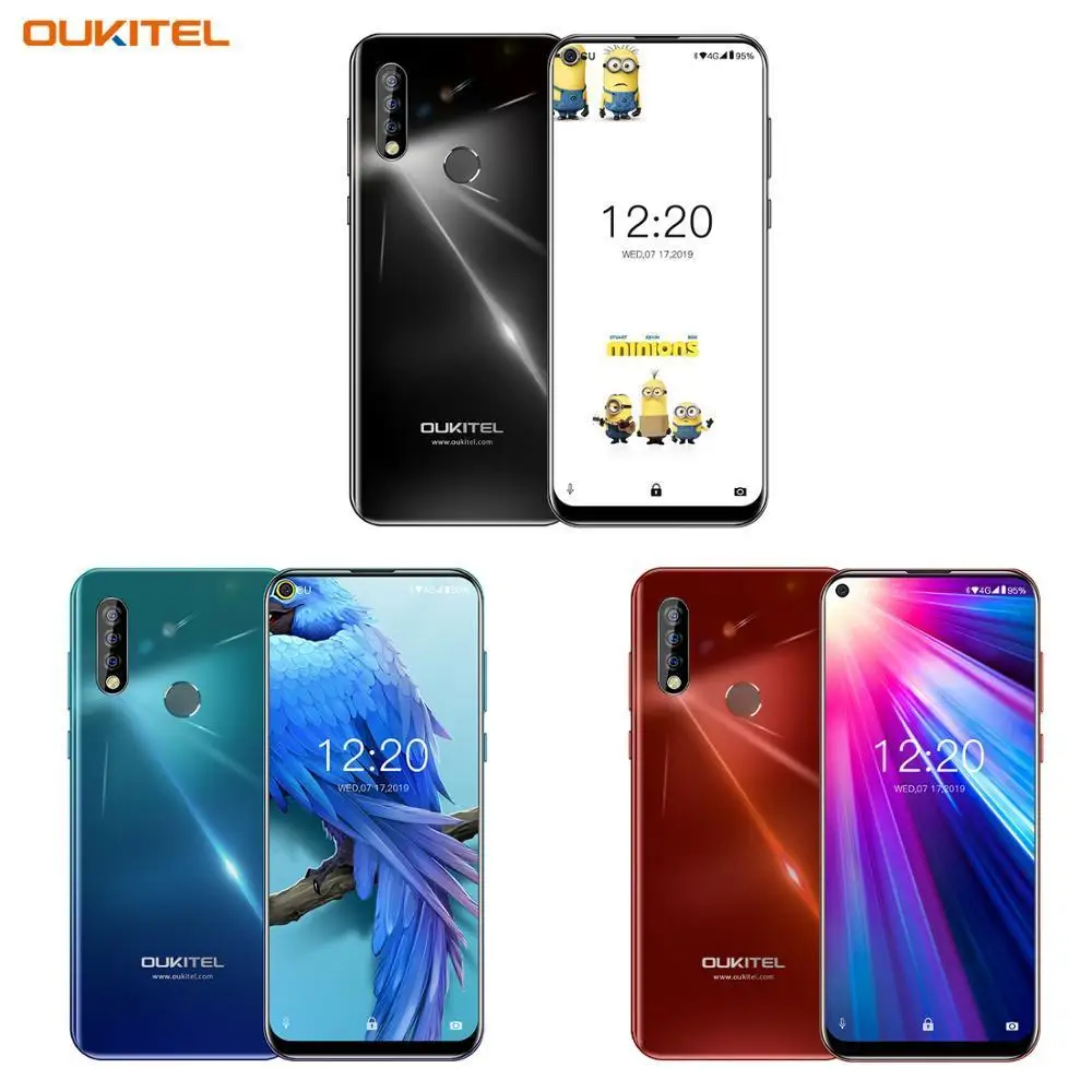 OUKITEL C17 телефон 3 Гб 16 Гб 6,3" 19,5: 9 Android 9,0 MTK6765 четырехъядерный 5.0MP+ 13.0MP распознавание лица отпечаток пальца 4G LTE мобильный телефон