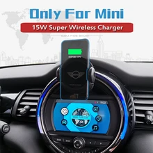 Cargador inalámbrico de teléfono para coche, soporte para GPS, decoraciones para Mini Cooper One Countryman F60 R56 R55 R60 F55 F54, accesorios