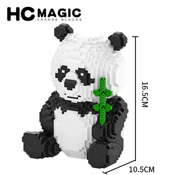

HC MAGIC 1018 Panda China National Treasure Lovely Model Building Blocks Gift Animal Building Blocks Toys Children Wholesale