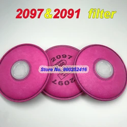 2091/2097 10-40PCS Filter Cotton against Welding fume glass fiber Dust particles filter coordinate 6200 7502 6800 Mask series