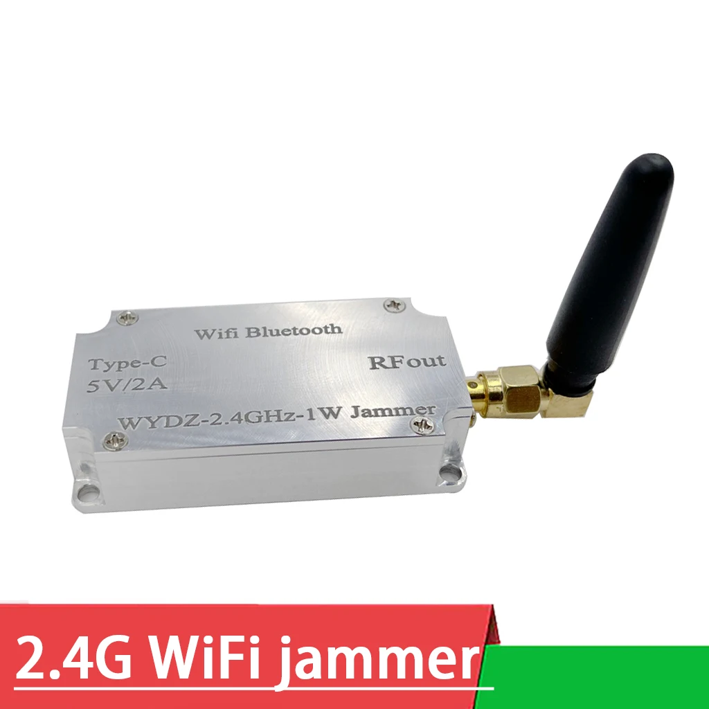 2.4Ghz WiFi swept jammer signal Shielded RF power amplifier FOR 2.4G Bluetooth interference Frequency prevent + Antenna |