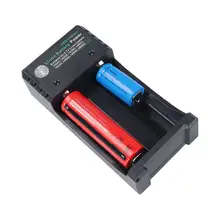 18650 зарядное устройство с двумя ячейками USB зарядное устройство мощный фонарик заряжает 3,7 в цилиндрические две литиевые батареи независимо