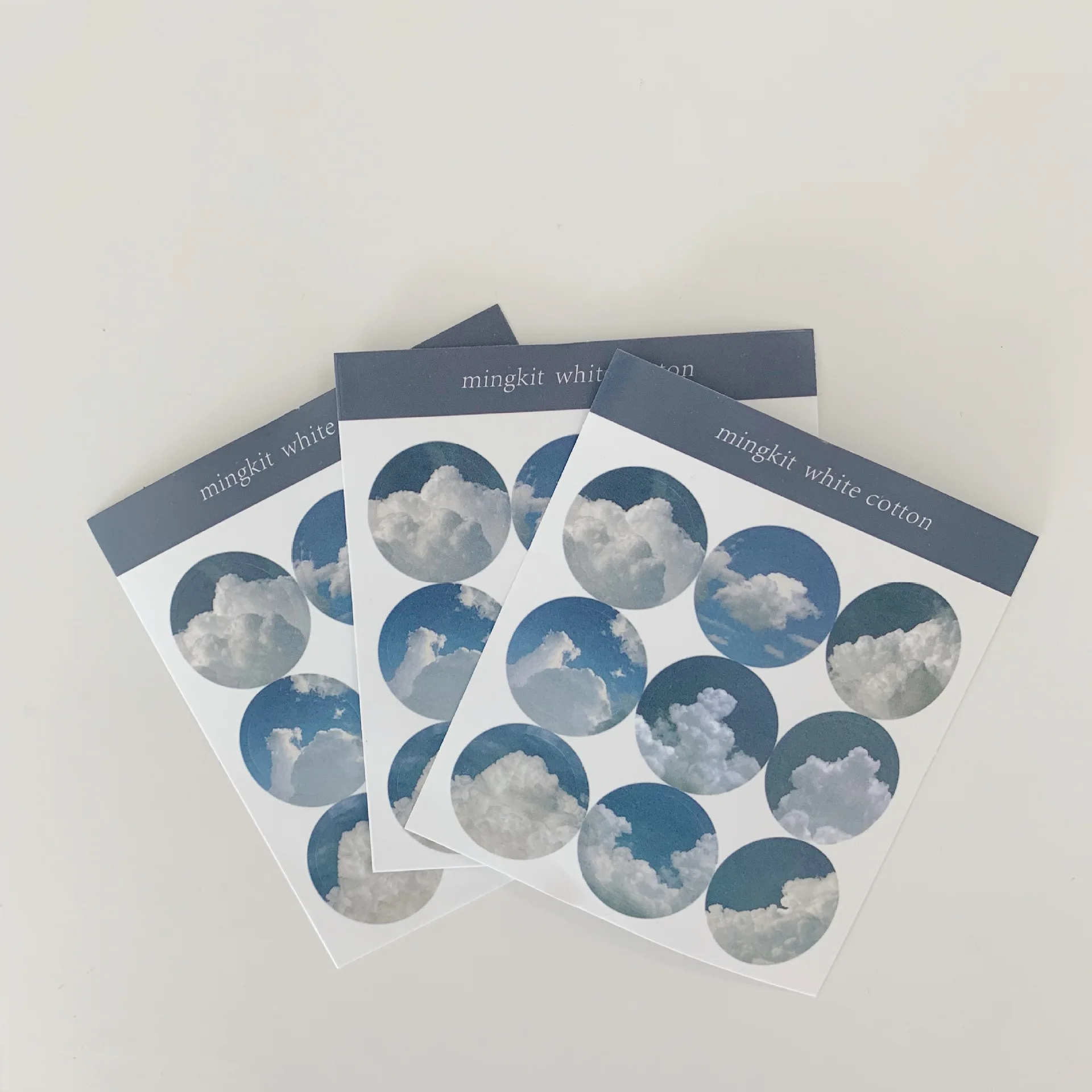

Ins White Clouds Blue Sky Round Sticker Simple Style Labels Sealing Post It Mobile Phone Creative Decorative Sticker Stationery