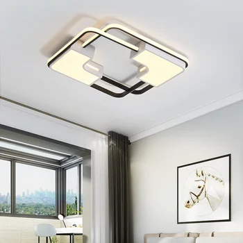 

New Square Modern LED Chandelier Living room Bedroom dining room study home AC85-265V Ceiling Chandelier lamps free shipping