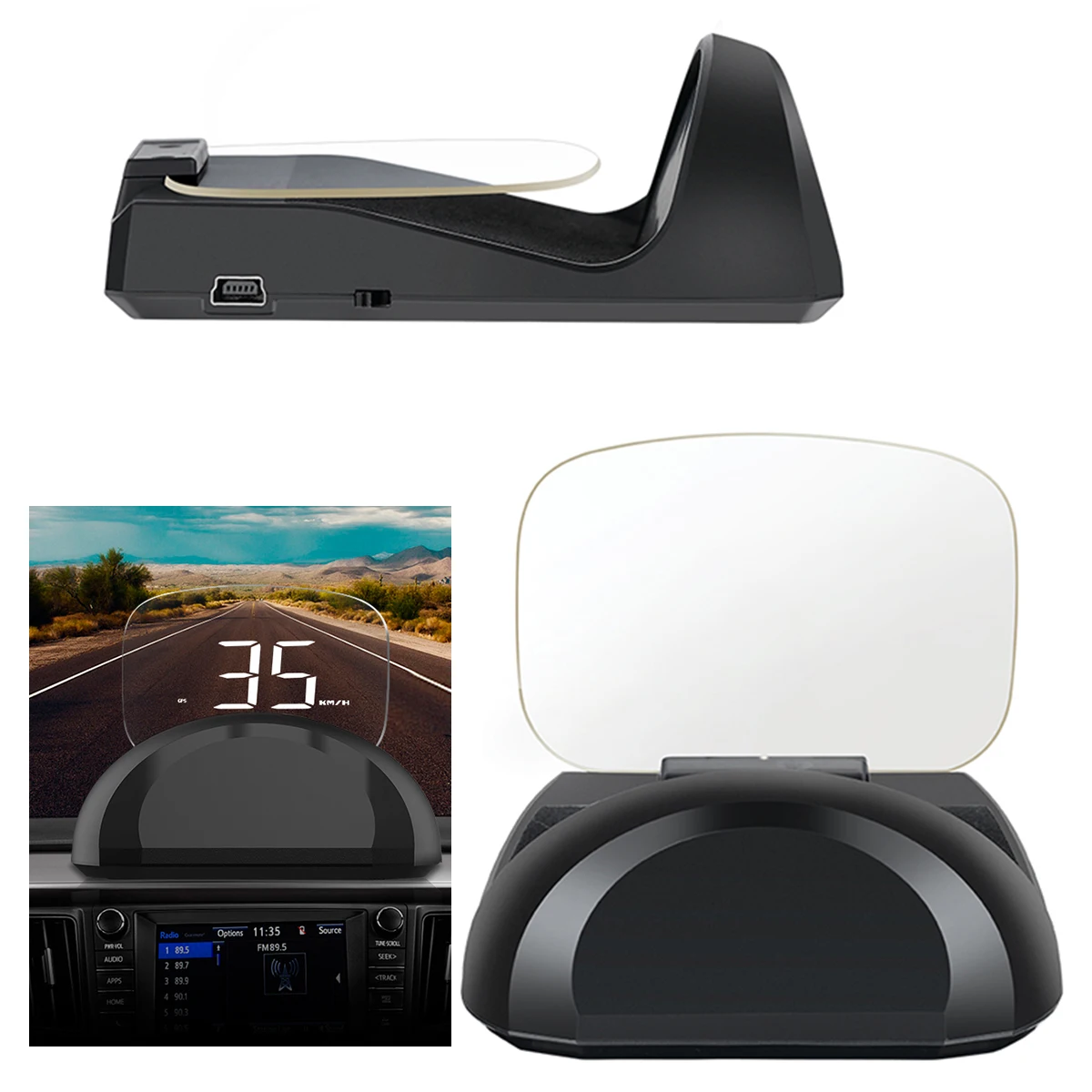 Car HUD Head Up Display OBD2 & GPS Dual System Real Time Speedometer Automatic Light Adjustment Speed Alarm | Автомобили и