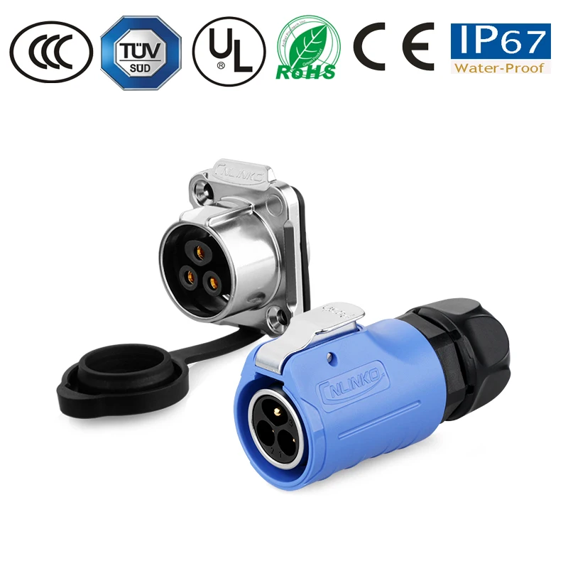 IP67 M20 2/3/4/5/7/9/12 штифтов Водонепроницаемая коннектор штекер муфтовый стыковочный