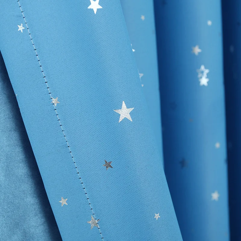 Шторы со звездами для детской комнаты милые принтованные шторы мальчиков окон 123