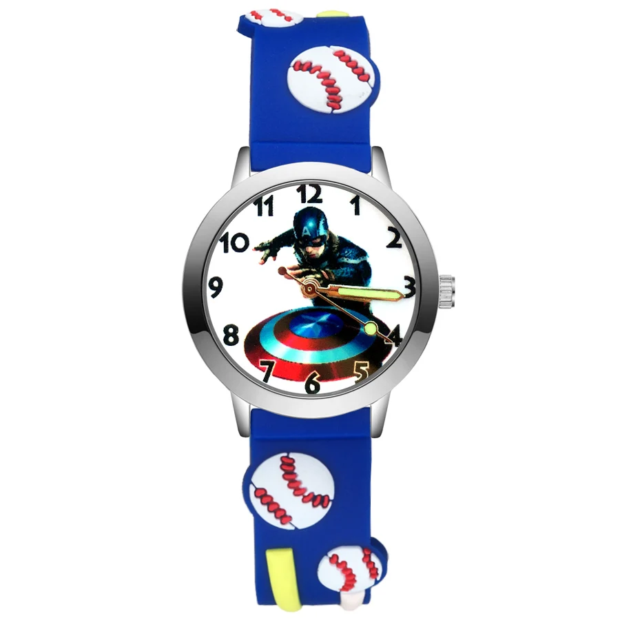 Модные Мультяшные милые стильные детские часы кварцевые 3D Силиконовые наручные