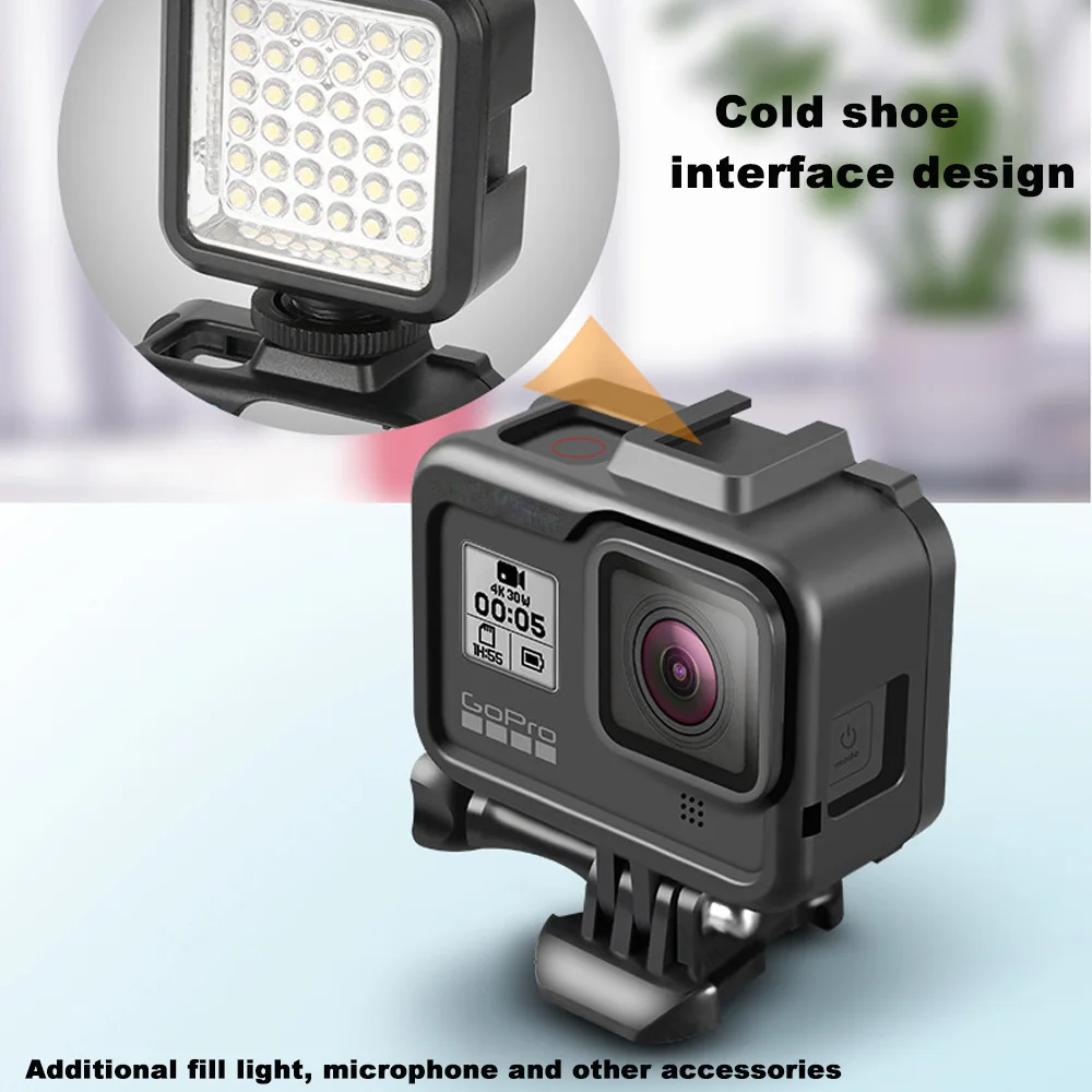 JINSERTA пластиковая защитная рамка чехол для GoPro Hero 8 черная Экшн-камера рассеивание тепла задняя крышка корпус крепление