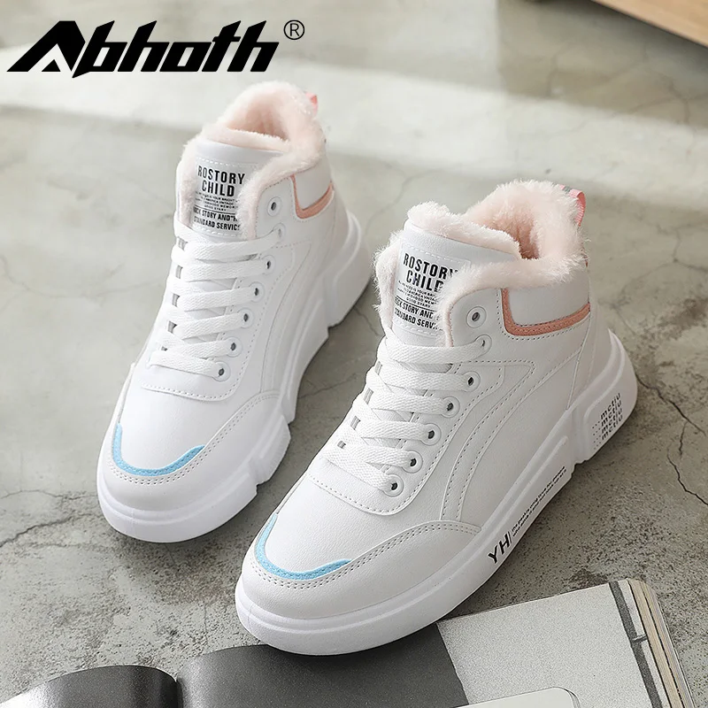 

Abhoth Women's Plus Velvet Cotton Shoes Casual Shoes Female New Thick-Soled Warm Snow Women's Sneaker Outdoor Walking Shoes