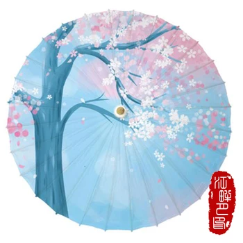 

Chinese Oil Paper Umbrella Classical Style Decorative Umbrella Cherry Umbrel Hot Sale High Quality 2019 New Patterns Modern