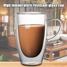 Double Wall Insulated Glasses Espresso Mugs High Temperature Resistant Thick Transparent Glass Cup K888