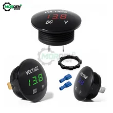 DC 5V-48V wodoodporny Mini Panel ledowy cyfrowy napięcie Volt miernik wyświetlacz woltomierz 12V 24V 36V dla samochodów motocykl