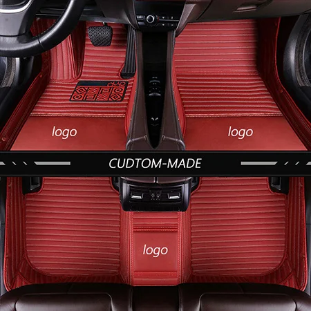 Новые кожаные автомобильные коврики на заказ для Volkswagen polo sedan touran 2007 golf 4 5 6 passat b5 b6 b7 Tiguan аксессуары ковер - Название цвета: Color 2 Standard