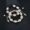 Bohème naturel coquille de mer bracelets porte-bonheur pour femmes hommes été plage de sable à la main chaîne corde chaînes bracelet bijoux à bricoler soi-même