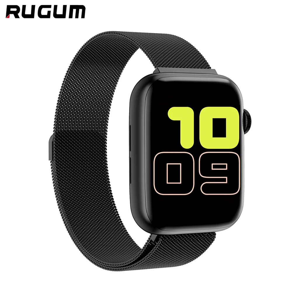 Rugum W75 Смарт часы PPG ЭКГ тела тепла пульсометр IP68 Водонепроницаемый Smartwatch полный