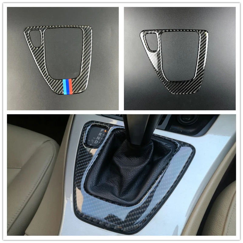 Для BMW 3 серии E90 E92 E93 2005-2012 углеродное волокно коробка переключения передач Панель крышка наклейка для автомобиля Стайлинг переключатель управления наклейка s