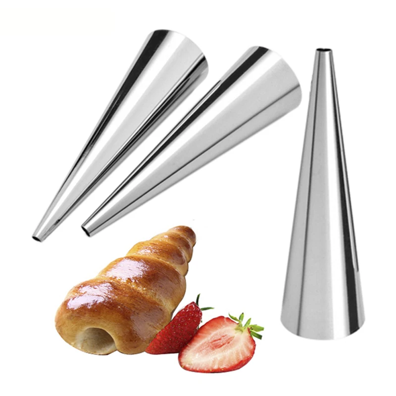 5 шт./компл. спиральные формы для Круассанов из нержавеющей стали конические