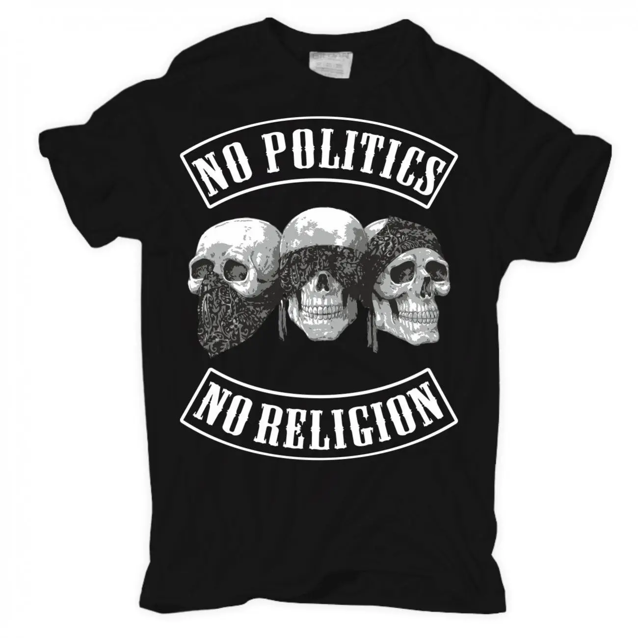 Футболка No politics religion politik anti anonymous politiker staat system Бесплатная доставка дешевые