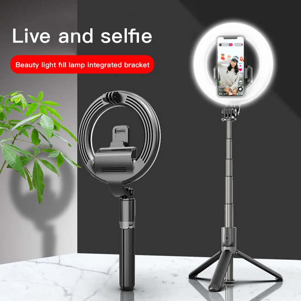 

Portable 5 inch Ring Light Bluetooth Tripod Selfie Stick Mini Tripod Handheld Extendable selfie stick for Makeup/celebrity live