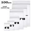 100pcs/lot Thick Transparent Zip lock Bags Clear Ziplock Food package Storage bag Plastic Thick Small Jewelry packing Zip Bags 1