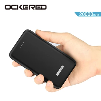 

OCKERED Power Bank 20000mAh Fast Chharge External Battery 20000mAh Powerbank with Micro Cable for Xiaomi Mi10 9 for iphone 11