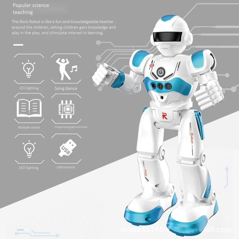Детский робот-светильник с дистанционным управлением для рассказов, многофункциональная электрическая Умная игрушка с зарядкой