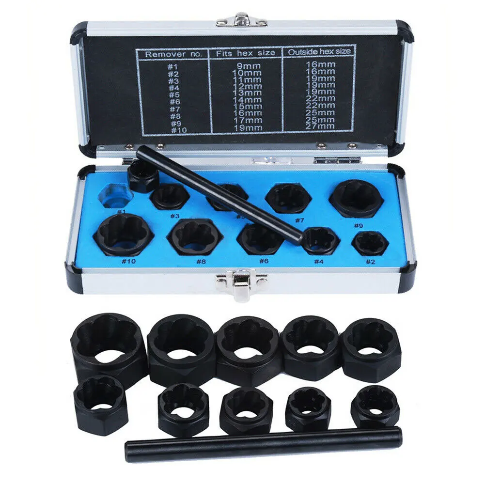 

Extractor Removal Threading Tools Damaged Bolts Nut Screw Remover Socket Kits VS998