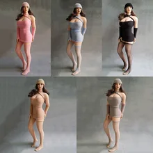 

1/6 Scale Female Halter Strapless Shoulder Bag Hip Skirt Mini Skirt Dress Fit 12" Female TBLeague Action Figure Body