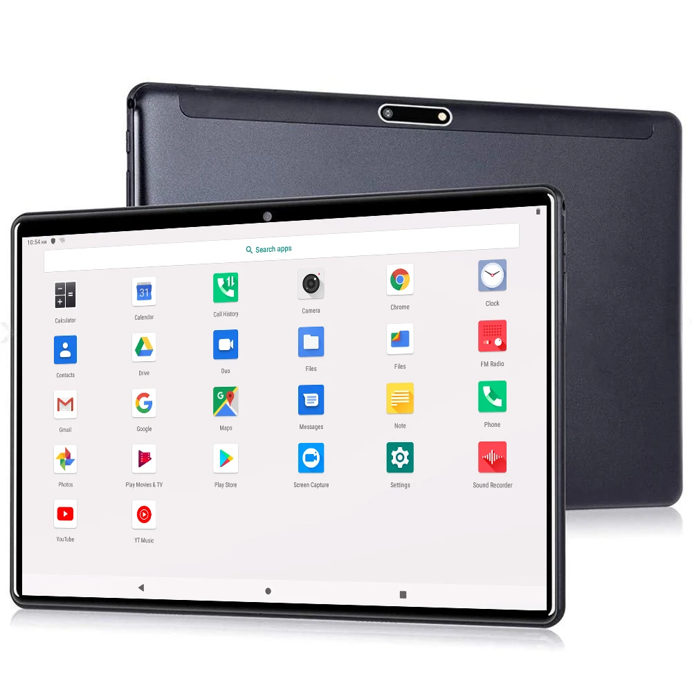 LNMBBS 4G LTE 64GB ROM Octa Core 10 Tablet PC Android 9,0 3GB de RAM, soporte juego PUBG y 5G Wifi Batería grande 5000mAh tipo-C