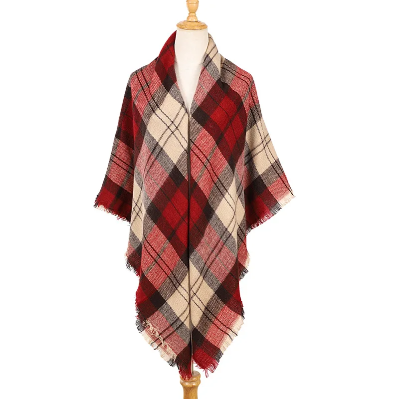 

2020 autumn and winter new color double-sided plaid pattern British student scarf autumn and winter fashion warm shawl