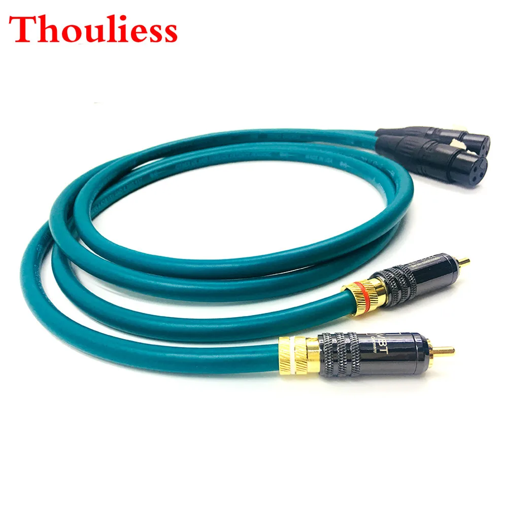 

Thouliess Pair WBT-0144RCA Male to 3pin XLR Feamle Balacned Audio Cable RCA to XLR Interconnect Cable with CARDAS CROSSUSA-Cable