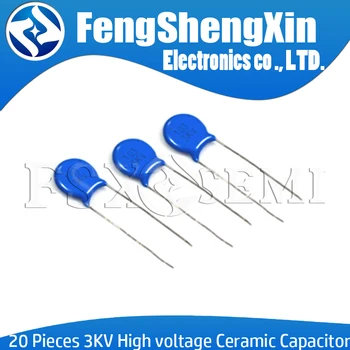 

20pcs High voltage Ceramic Capacitor 3KV 5PF 10PF 15PF 20PF 22PF 27PF 30PF 47PF 56PF 100PF 220PF 1NF 2.2NF 3.3NF 4.7NF 10NF 22NF