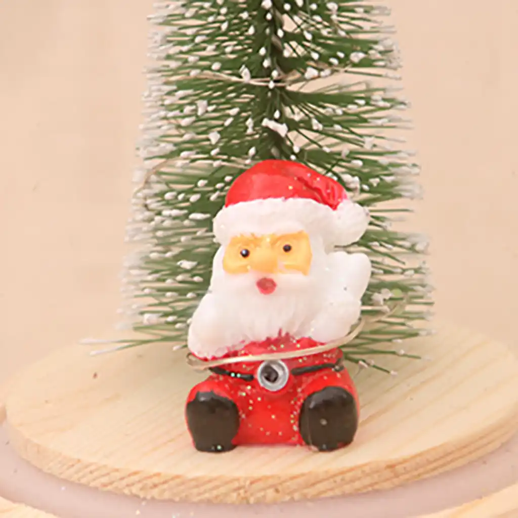 クリスマスガラスカバー木製ベースシミュレーションクリスマスツリー Led ランプホームデコレーションクリエイティブバレンタインクリスマスプレゼント A 木 Aliexpress