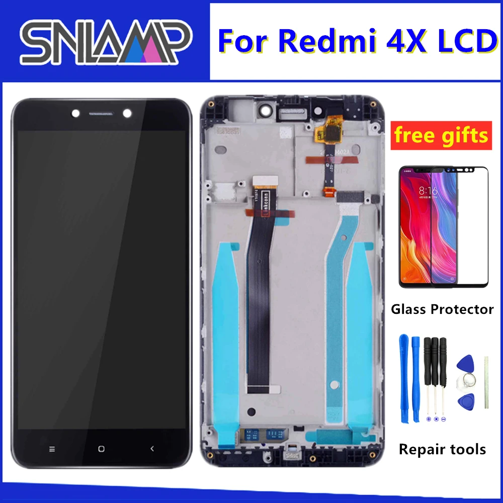 

Global Version 5.0" IPS For XIAOMI Redmi 4X LCD Display Touch Screen Digitizer with Frame For Xiaomi Redmi 4X LCD Display Repair