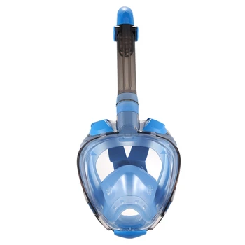 

Seaview 180°Mask Full Face Snorkel Mask With Detachable Camera Mount Dry Top Set Anti-Fog Anti-Leak Dive Mask D-Blue L/Xl