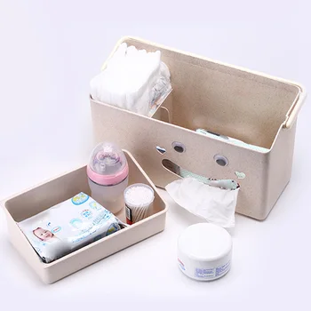 

Multifunction Infant Diaper Storage Box Bedside Storage Travel Portable Storage Baby bed storage box Baby Diapers Organizer J75