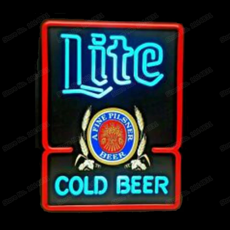 New Miller Lite Nascar Neon Light Sign 24"x20" Lamp Poster Real Glass Beer Bar 