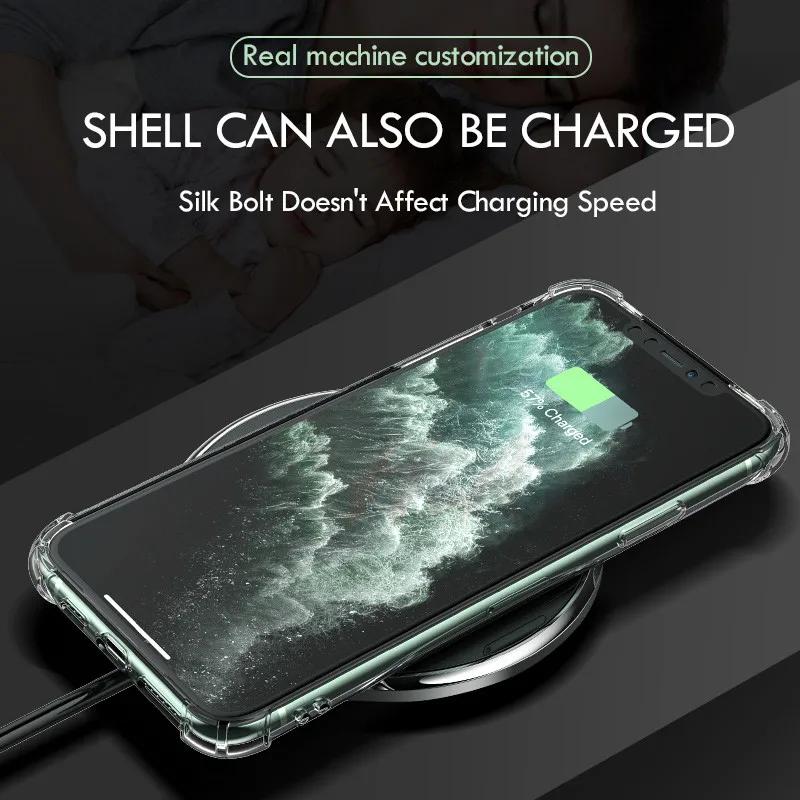H& A роскошный силиконовый чехол для телефона для iPhone 11 Pro Max прозрачный противоударный силиконовый чехол для iPhone X XS XR XS Max мягкий чехол